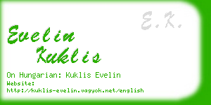 evelin kuklis business card